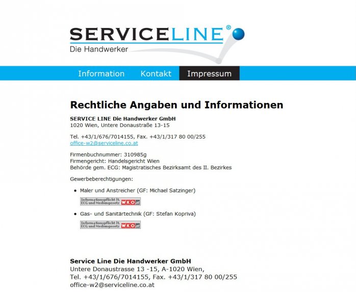 SERVICELINE Die Handwerker
