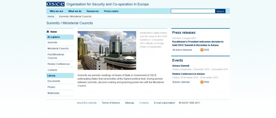 OSCE - Organization for Security and Co-operation in Europe