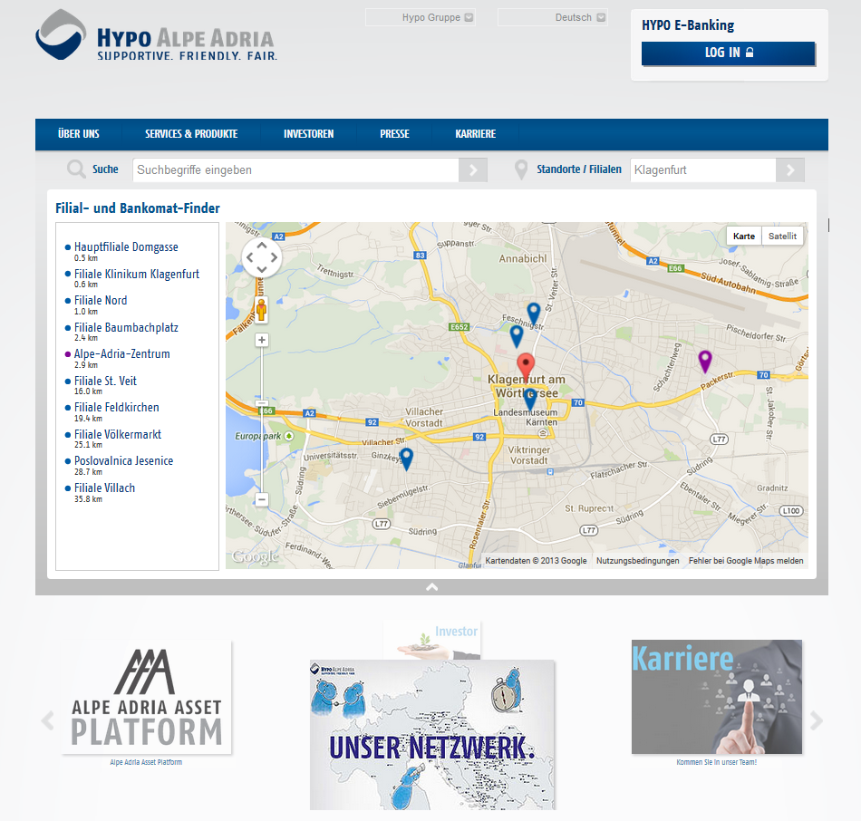 Hypo Alpe-Adria Group Homepage