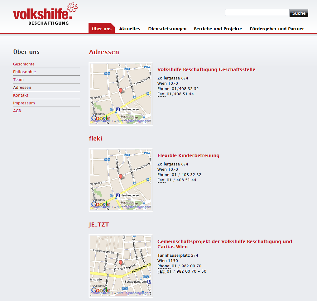 Volkshilfe Beschäftigung Website Relaunch