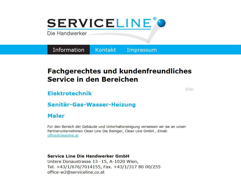 SERVICELINE Die Handwerker