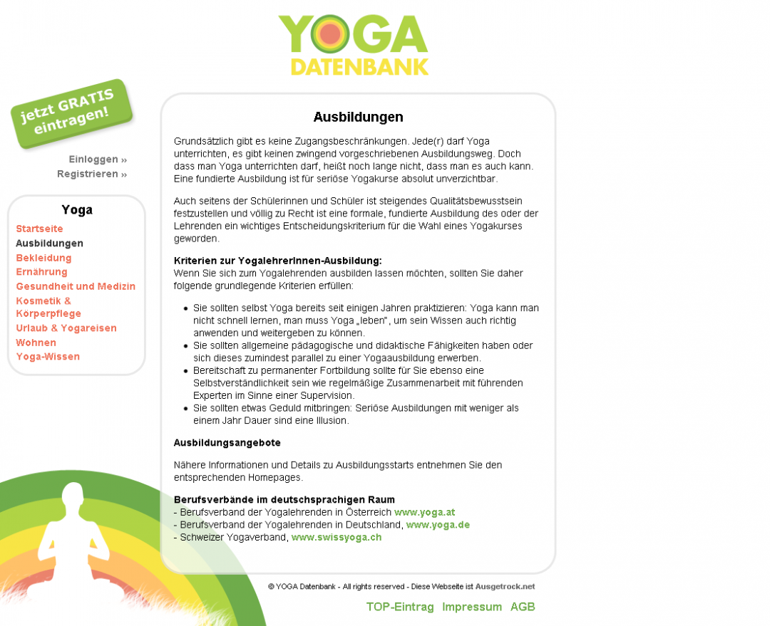 YOGA Datenbank