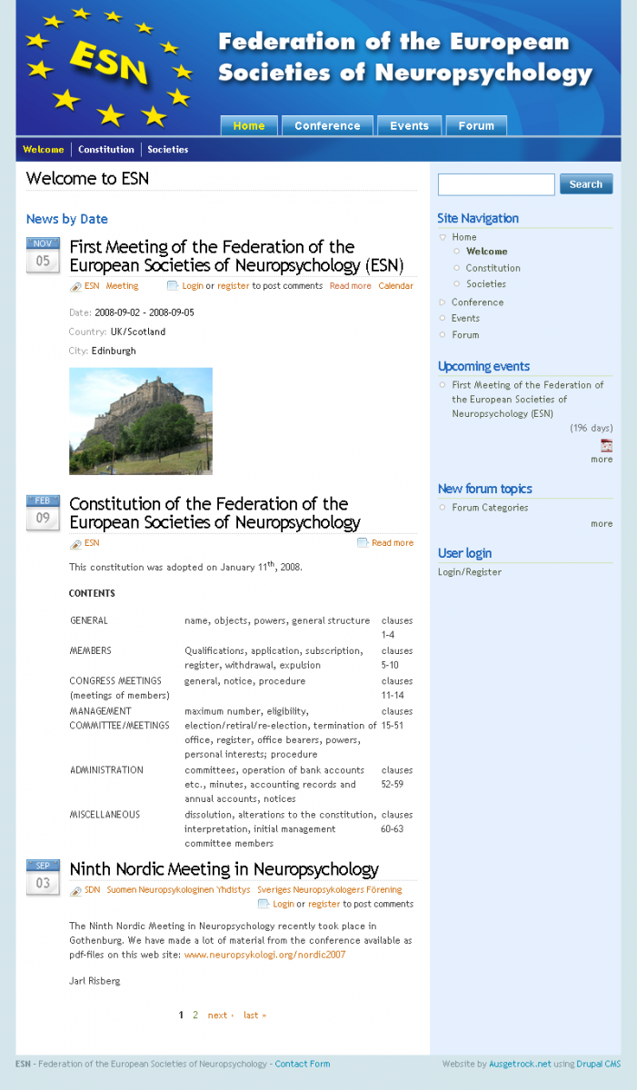 Federation of the European Societies of Neuropsychology