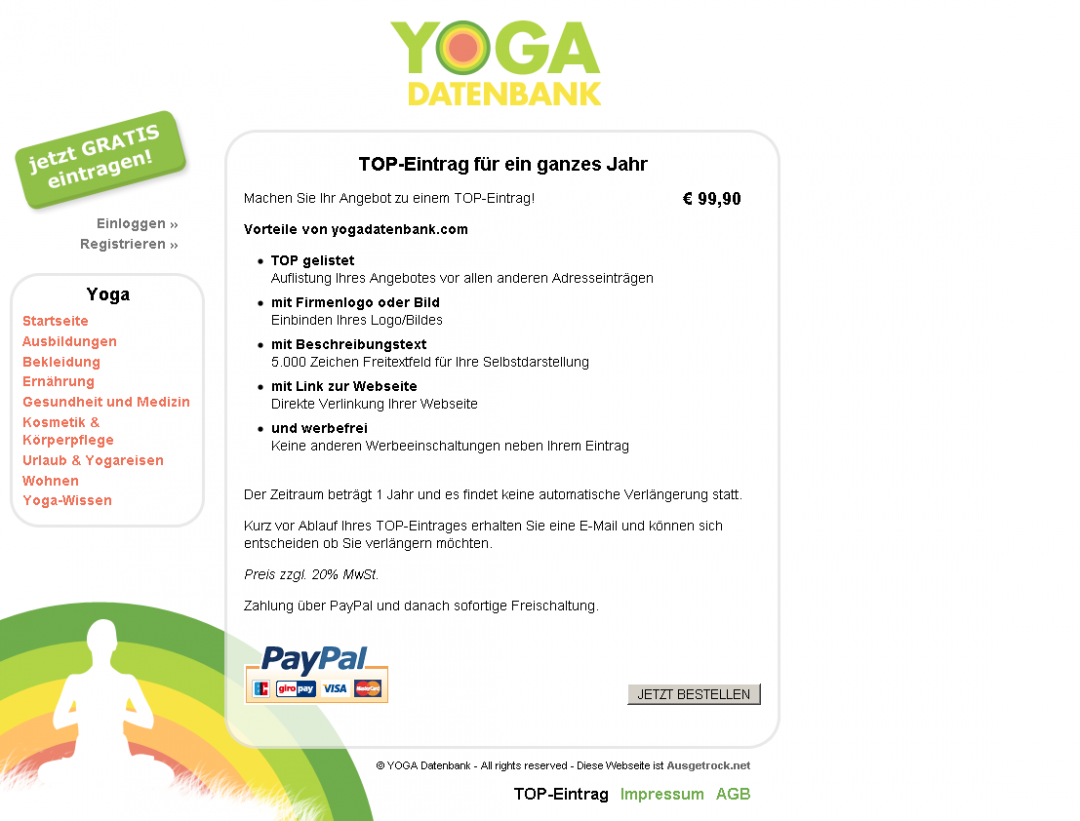 YOGA Datenbank