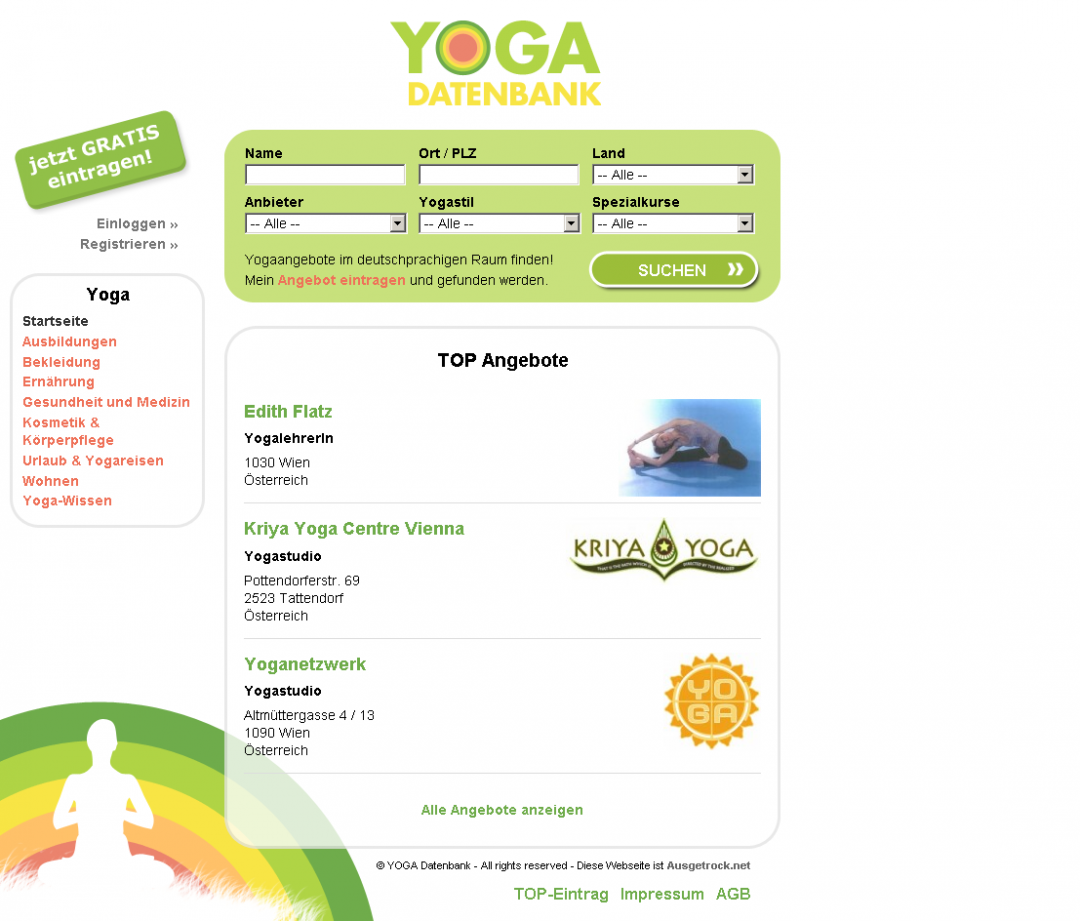 YOGA Datenbank