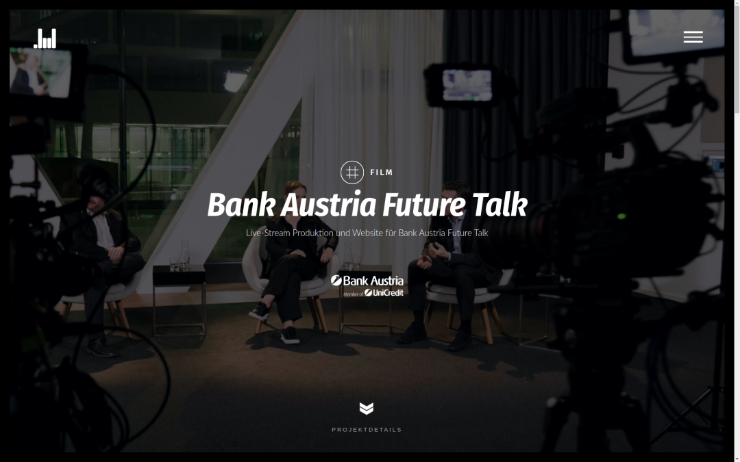 Bank Austria Future Talk - Website & Live Stream (c) 2021 lowfidelity heavy industries OG
